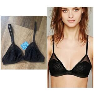 Free People Triangle Lace Bra in Black